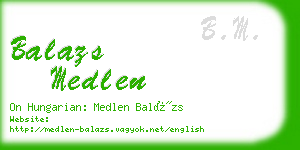 balazs medlen business card